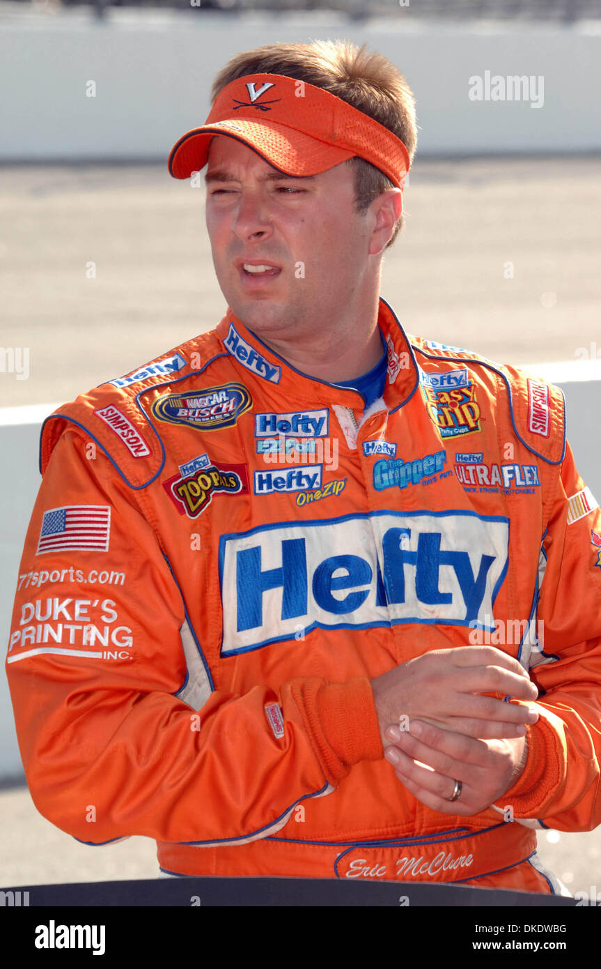 May 11, 2007 - Darlington, SC, USA - Nascar Busch Series Driver ERIC McCLURE prepares for the Diamond Hill Plywood 200 Nascar Busch Series Race that is taking place at the Darlington Raceway.  (Credit Image: © Jason Moore/ZUMA Press) Stock Photo