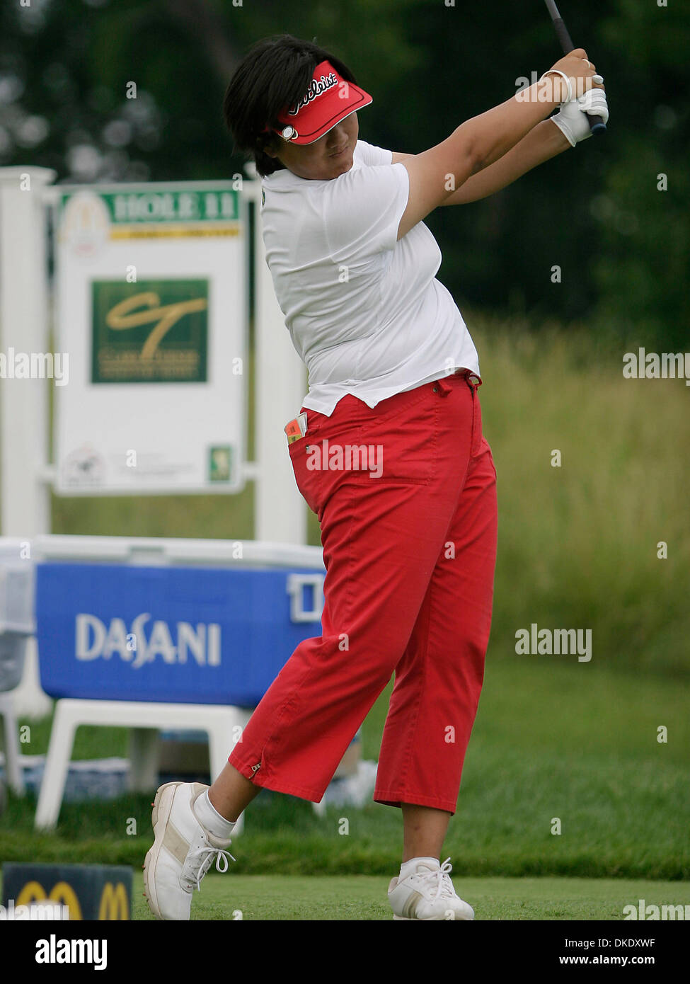 Jun 10, 2007 - Havre de Grace, Maryland, USA - Bulle Rock Golf Course:  SIEW-AI LIM ees off on the 11th hole at Bulle Rock golf course in the final round of action in the McDonalds LPGA Championship. Lim finished the day at 1 over par, and the finished the tournament at 4 under par to tie for 18th place (Credit Image: © James Berglie/ZUMA Press) Stock Photo