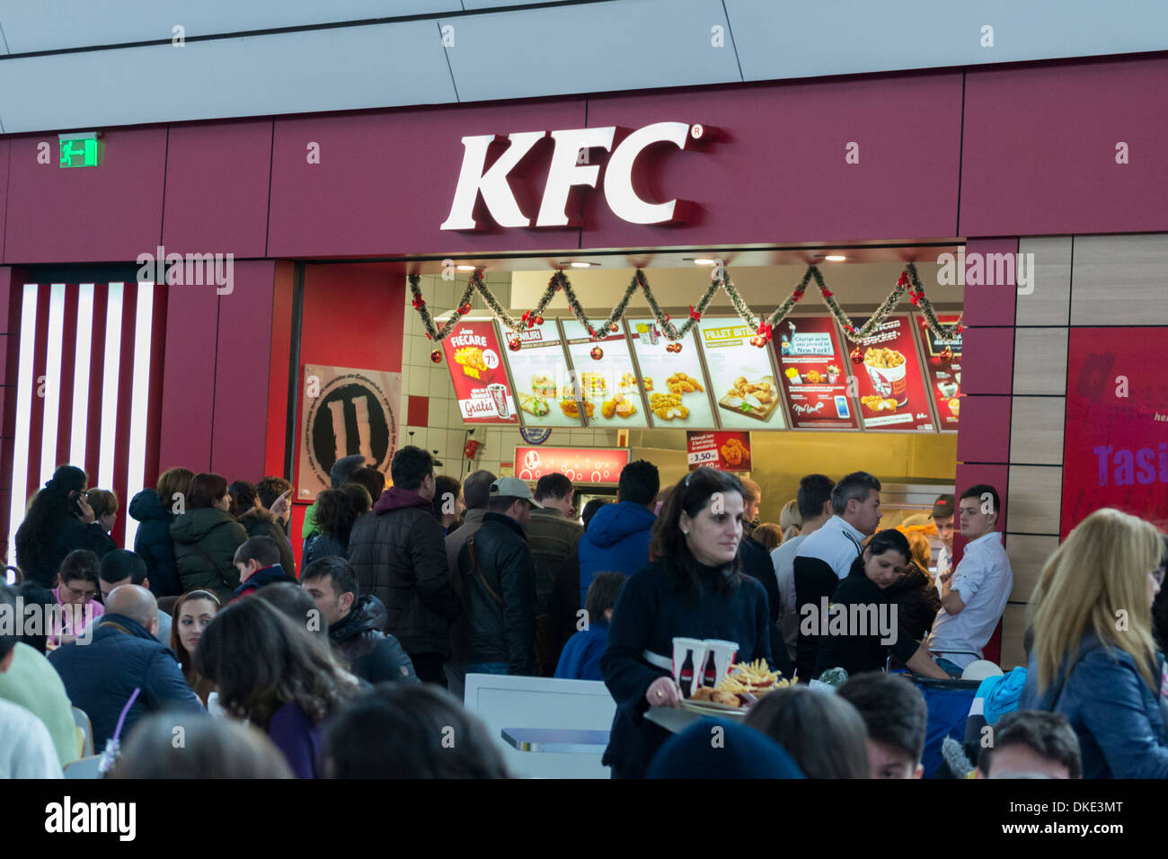 KFC in a mall during a busy day, Bucharest, Romania Stock Photo Alamy
