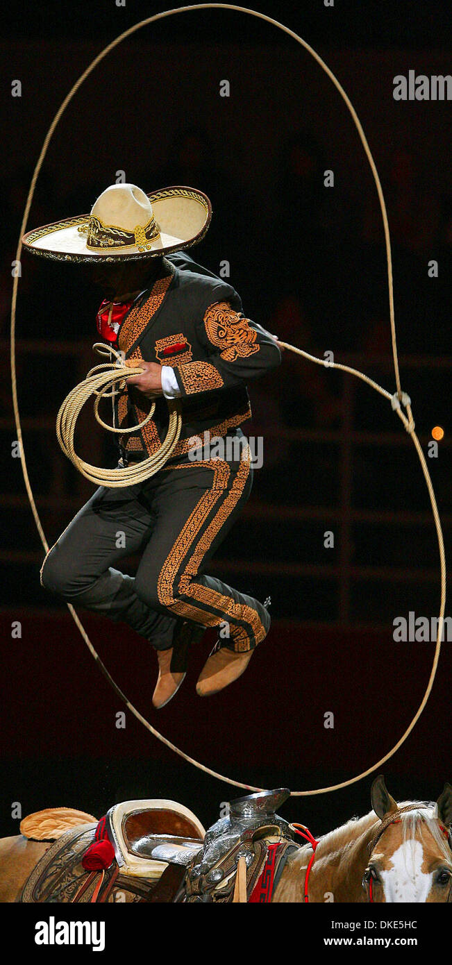 Feb. 15, 2007 - San Antonio, Texas, U.S. - Charro GERARDO 'JERRY' DIAZ ...