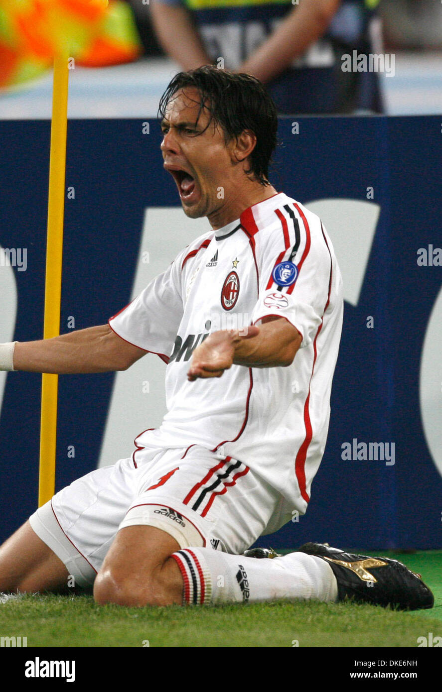 AC Milan's Filippo Inzaghi celebrates his goal (Credit Image: © PHOTOGRAPHER/Cal Sport Media) Stock Photo