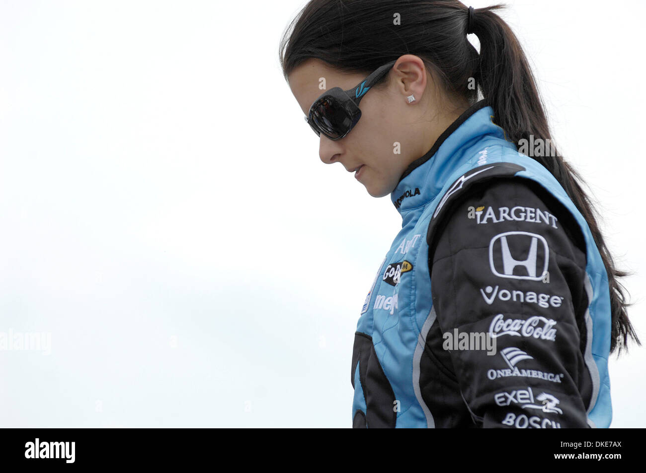 July 8, 2007: Danica Patrick of the Andretti Green Racing Team just prior to the Watkins Glen Grand Prix in upstate New York. Scott Dixon wins his third consecutive Watkins Glen Grand Prix at the 3.4-mile, 11 turn natural road course in the Finger Lakes region of upstate New York. Photo (c) Alan Schwartz / Cal Sport Media.(Credit Image: © Alan Schwartz/Cal Sport Media) Stock Photo