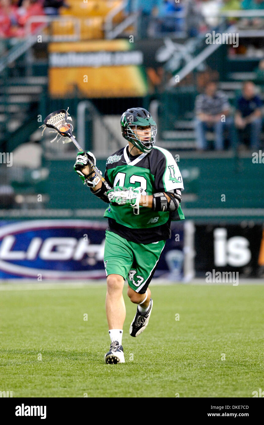 July 14, 2007: Long Island Lizards goalie Nick Murtha (#18) in action  against Rochester. In a key Major League Lacrosse (MLL) Eastern Conference  game, the Rochester Rattlers defeated the Long Island Lizards