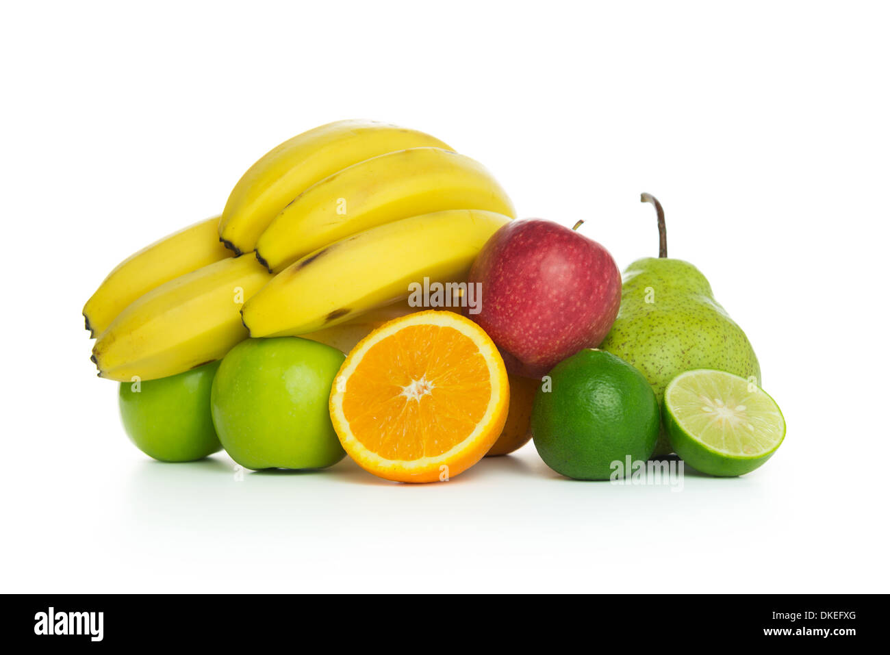 Group of mixed fruits isolated on white background Stock Photo Alamy