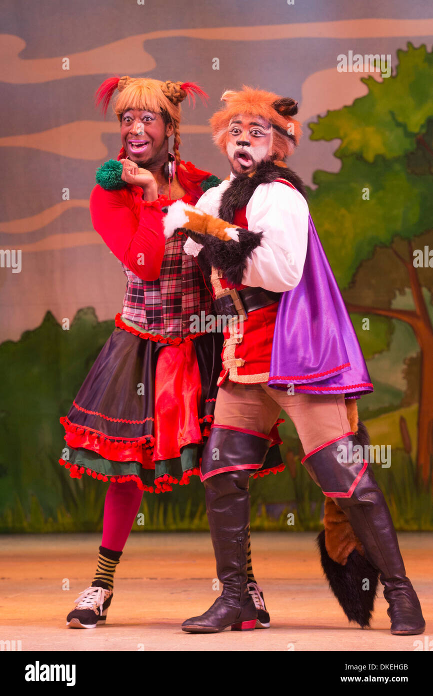 Puss in Boots pantomime at the Hackney Empire, London Stock Photo Alamy