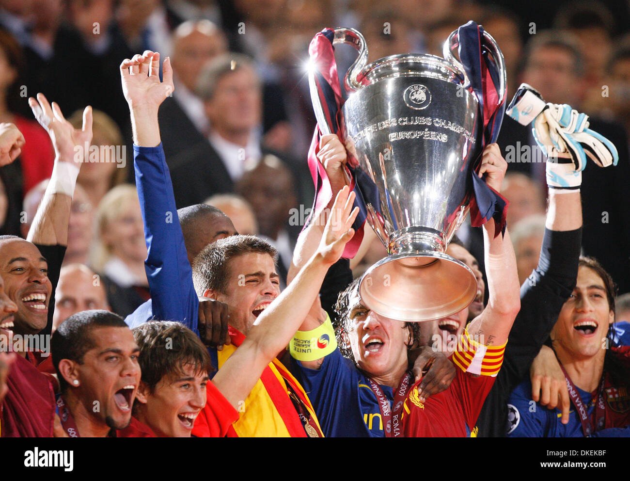 May 27, 2009 - Rome, Italy - UEFA Champions League Soccer final between  Barcelona and Manchester United at the Stadio Olimpico in Rome, Italy.  Barcelona beat Manchester United 2-0. (Credit Image: ©