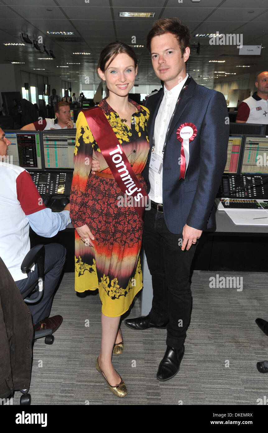Sophie Ellis Bextor and Richard Jones BGC Annual Global Charity Day held at Churchill Place London England - 11.09.12 Stock Photo