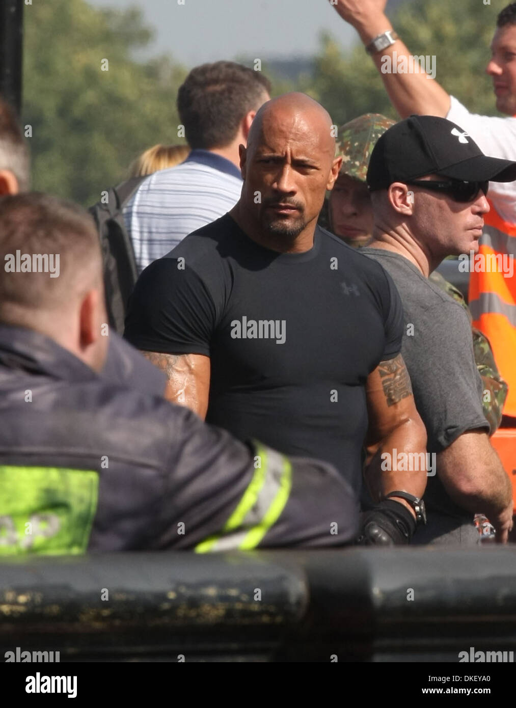 Dwayne Johnson aka 'The Rock' on film set of 'The Fast and Furious 6 ...