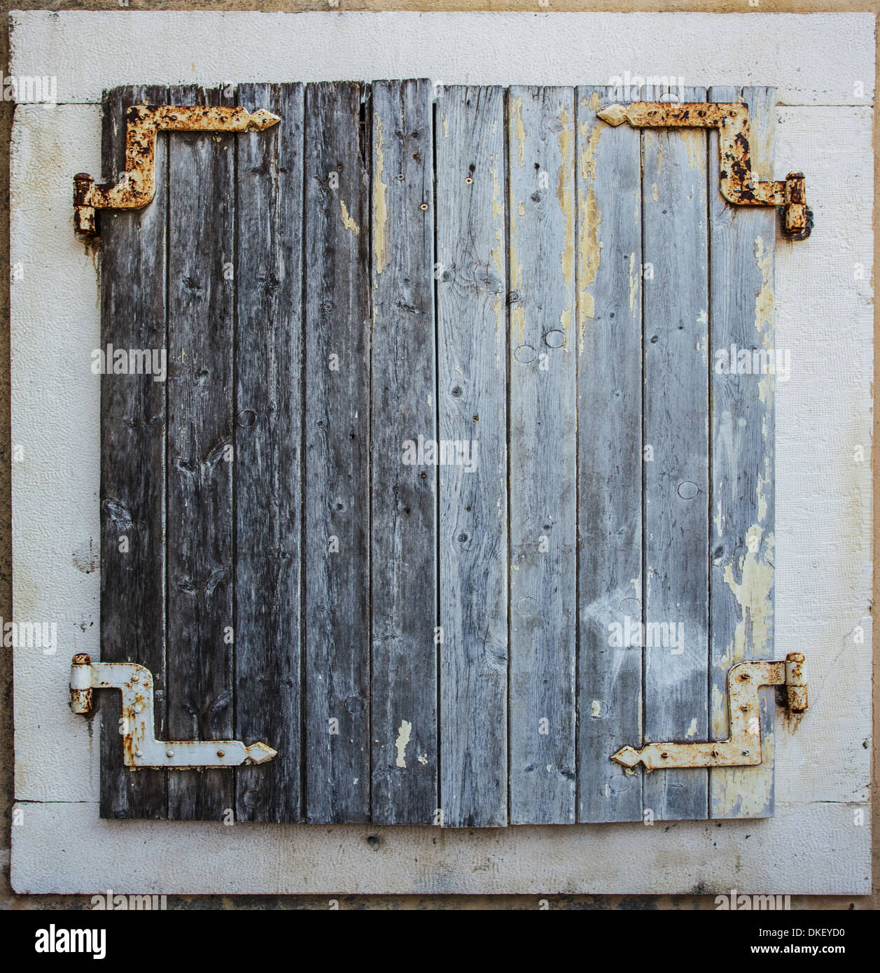 Old wooden window shutters, with shabby paint Stock Photo - Alamy
