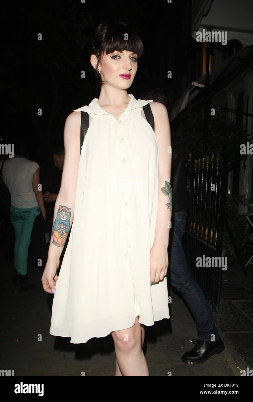 Katrina Darling outside Beach Blanket Babylon in Notting Hill London England 15.09.12