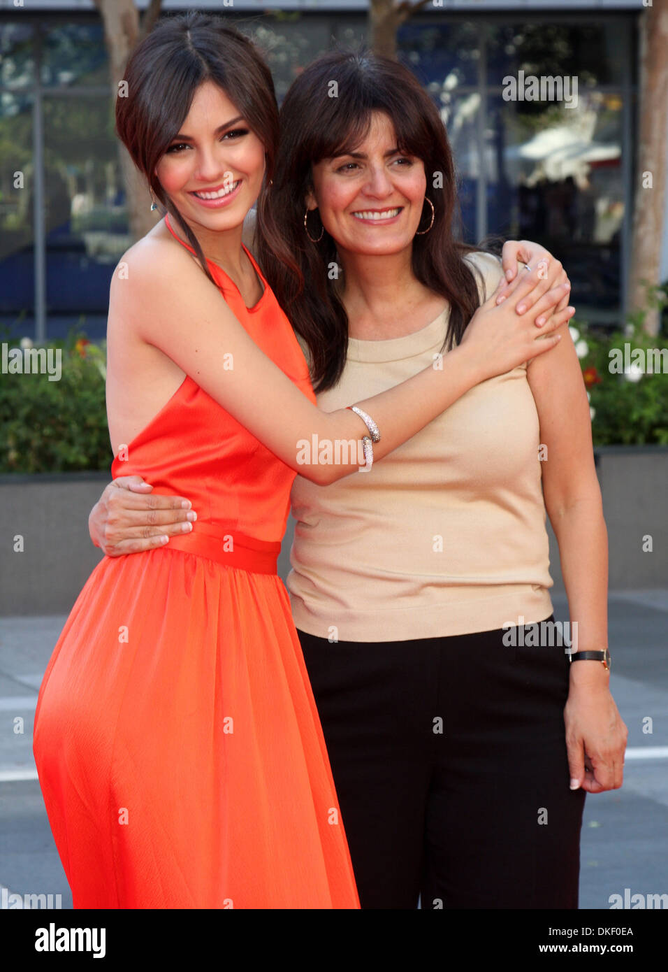 Victoria Justice and her mother 2012 Creative Arts Emmy Awards held at ...