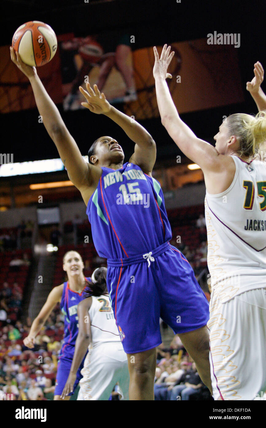 8 August 2009 Kia Vaughn (15) during the Seattle Storm 7069 victory over the New York Liberty