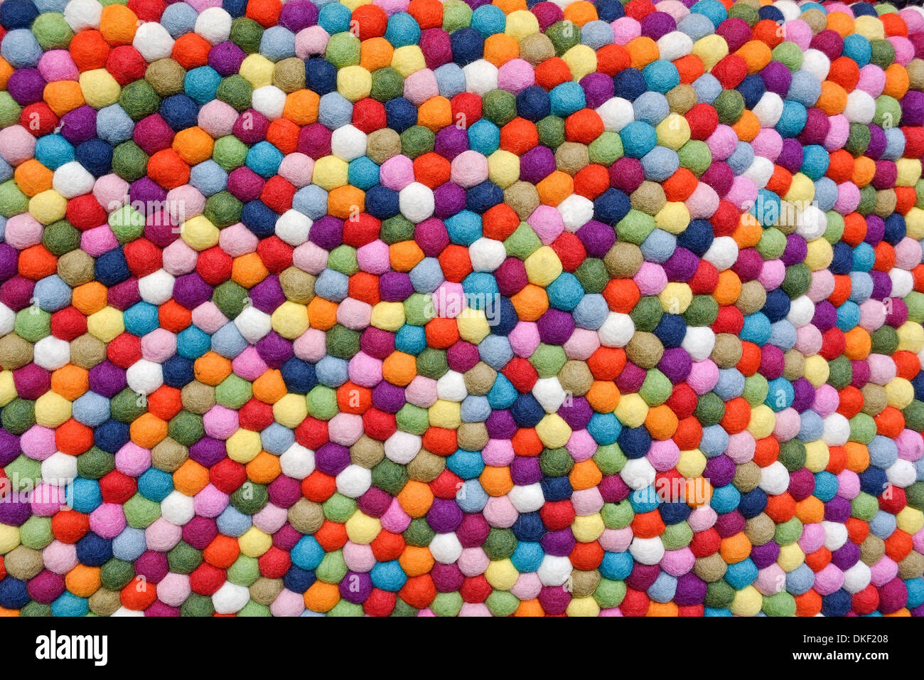 Multicolor Balls of Wool as Design Element Stock Photo