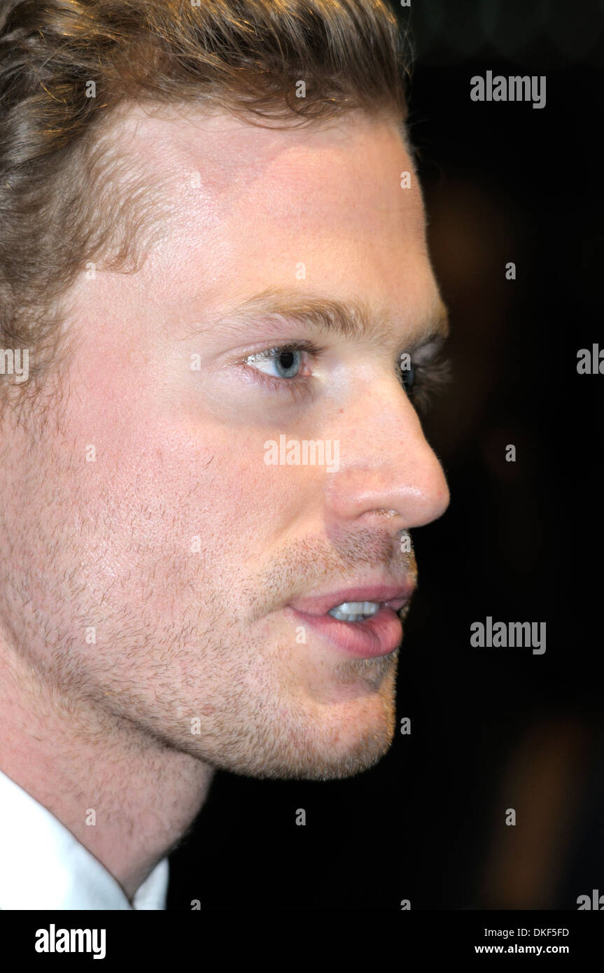 Sam Reid (actor) at the London premiere of 'The Railway Man' Stock