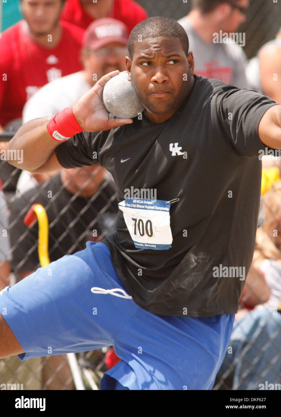 Rashaund Scott of Kentucky threw in the third flight of the shot put