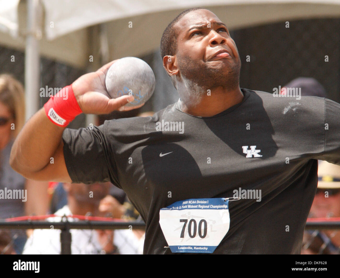 Rashaund Scott of Kentucky threw in the third flight of the shot put