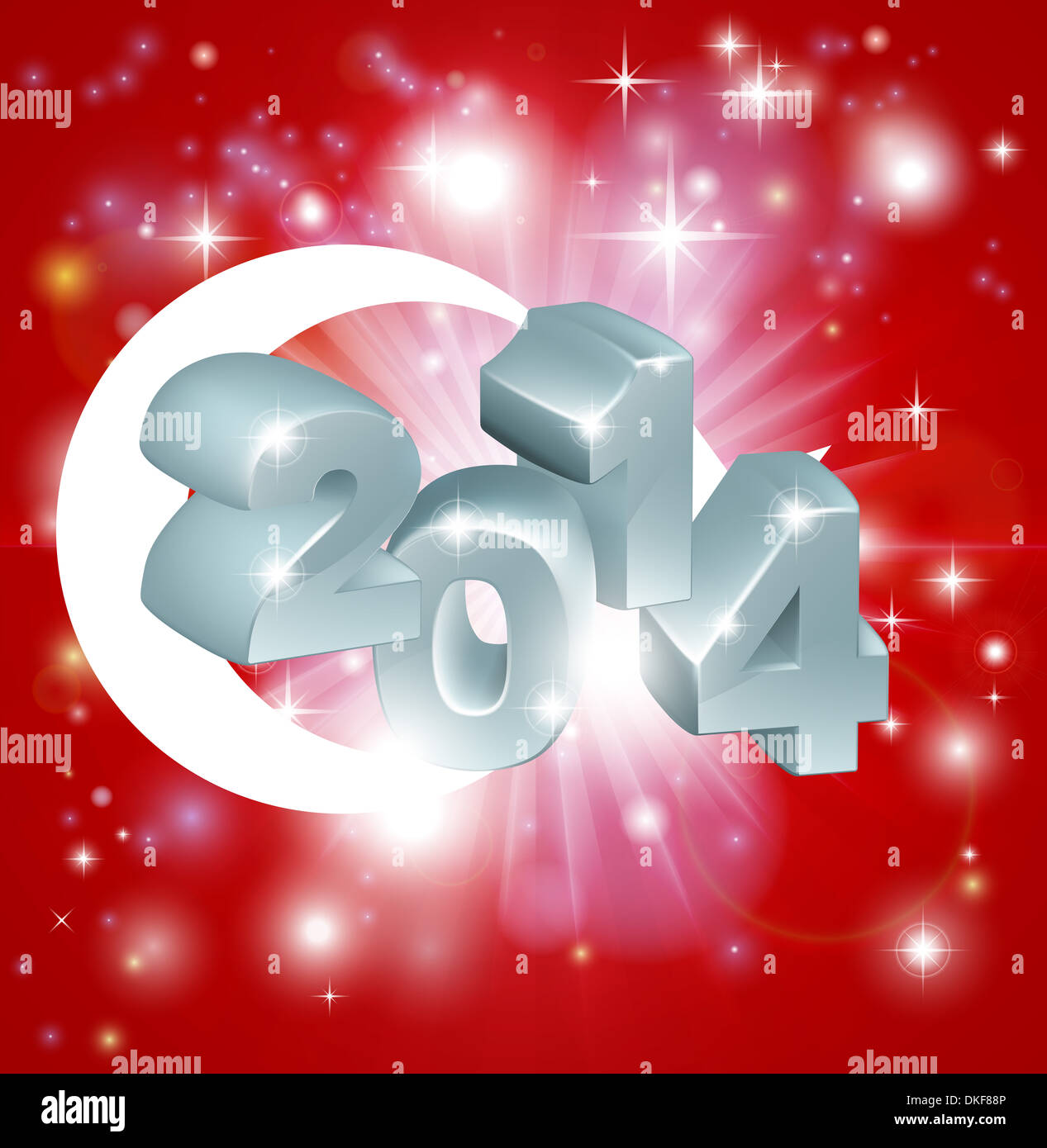 Flag of Turkey 2014 background. New Year or similar concept Stock Photo