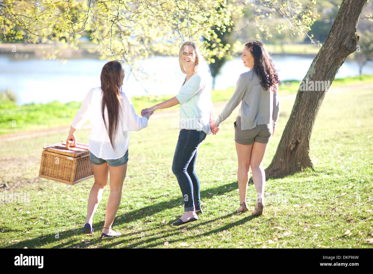 Walking away with picnic basket hi-res stock photography and images - Alamy