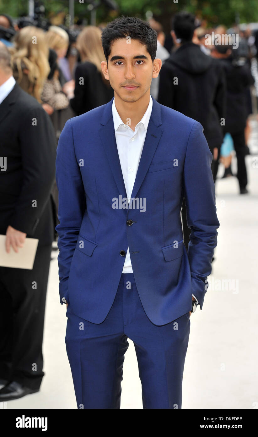 Dev Patel London Fashion Week: Burberry Spring/Summer 2012 Fashion Show ...