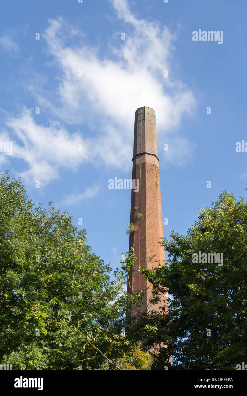 Barrow Bridge Chimney, Bolton. This disused factory chimney next to