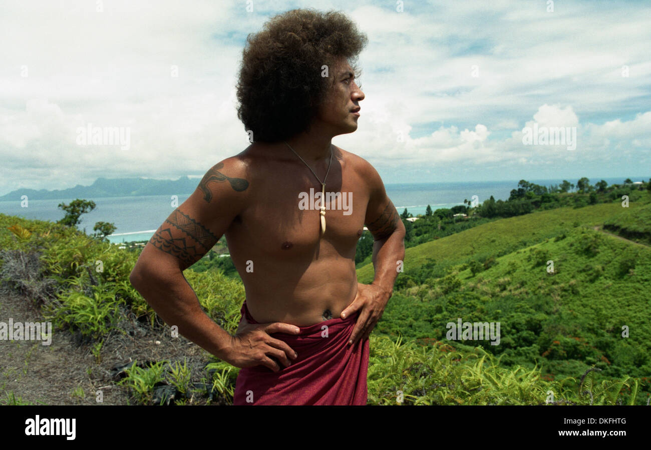 A polynesian man with tattoo. Tahiti. French polynesia Stock Photo