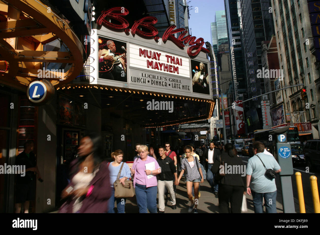 Jun 16, 2009 - New York, New York, USA - Fans cheer for Five Points Academy, Mayhem XIV, Muay Thai kickboxing at BB King Blues Club. Fighters score points with punches and strikes with the shins, knees, and feet. (Credit Image: © John Marshall Mantel/John Mantel/ZUMA Press) Stock Photo