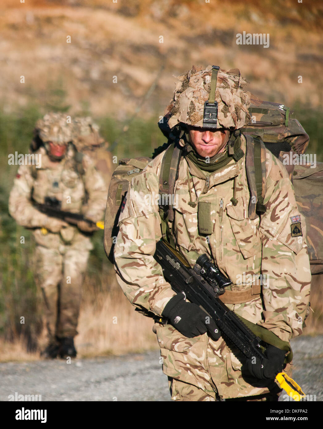 Soldiers from 3rd battalion the rifles 3 rifles hi-res stock ...