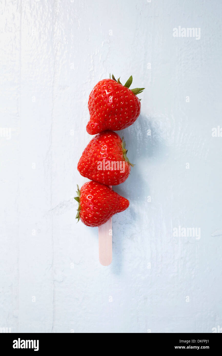 Strawberry lolly Stock Photo