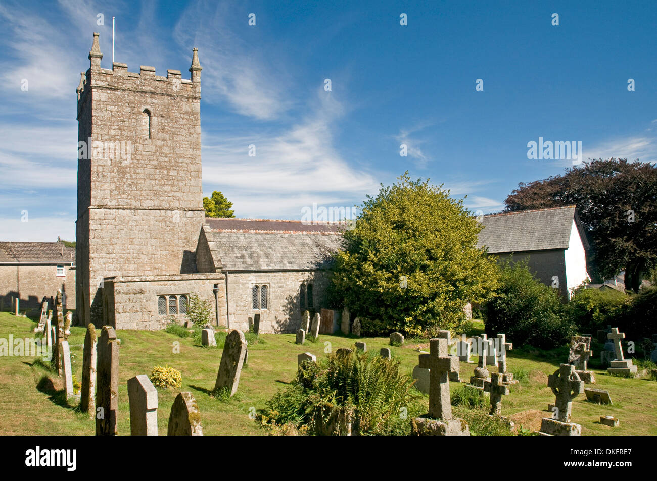 St Mary's Church, Belstone, Dartmoor Stock Photo