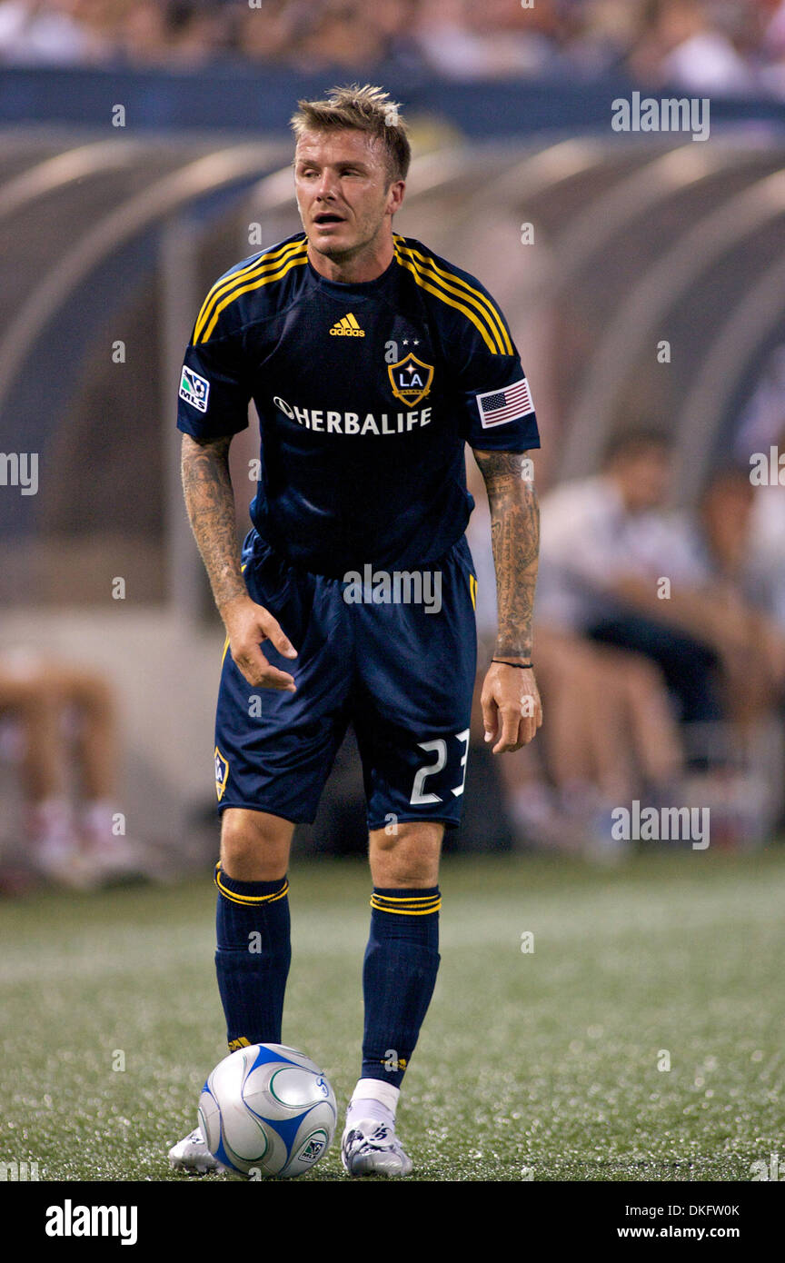 Jul 16, 2009 - East Rutherford, New Jersey, USA - Soccer - LA Galaxy DAVID  BECKHAM during his 1st game back (after being on loan to AC Milan) against  the New York
