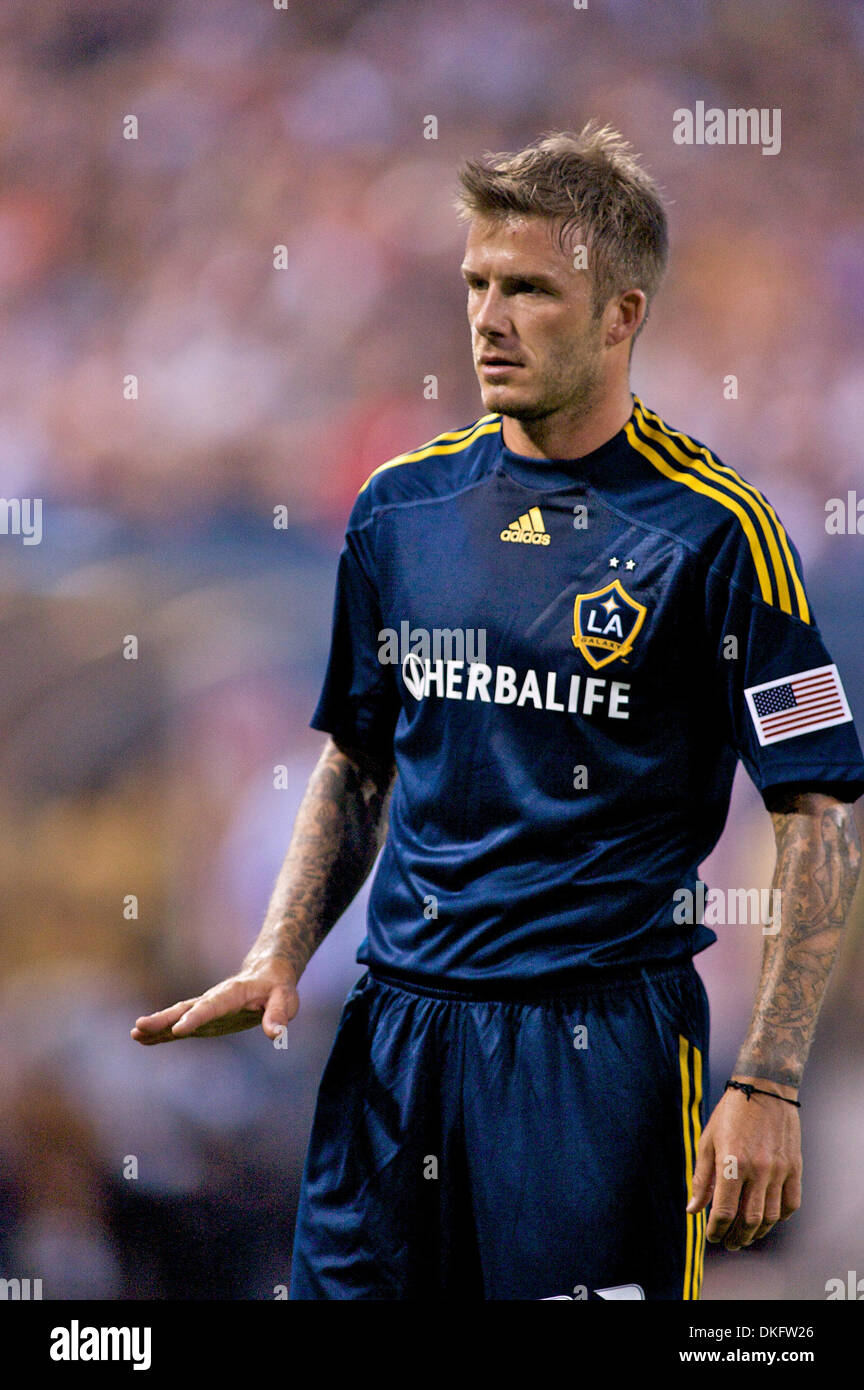 Jul 16, 2009 - East Rutherford, New Jersey, USA - Soccer - LA Galaxy DAVID  BECKHAM during his 1st game back (after being on loan to AC Milan) against  the New York