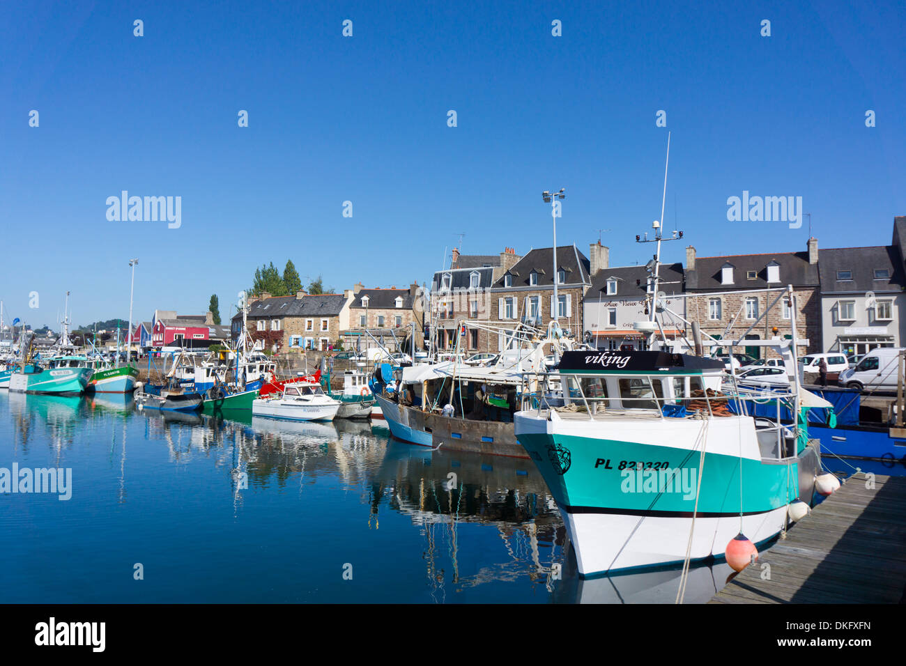 Paimpol harbour, Cote de Goelo, Brittany, France, Europe Stock Photo