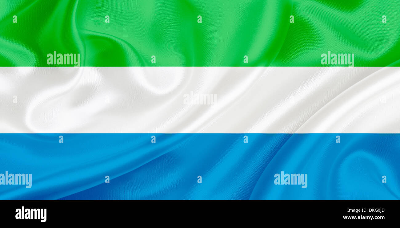 Flag sierra leone waving in hi-res stock photography and images - Alamy