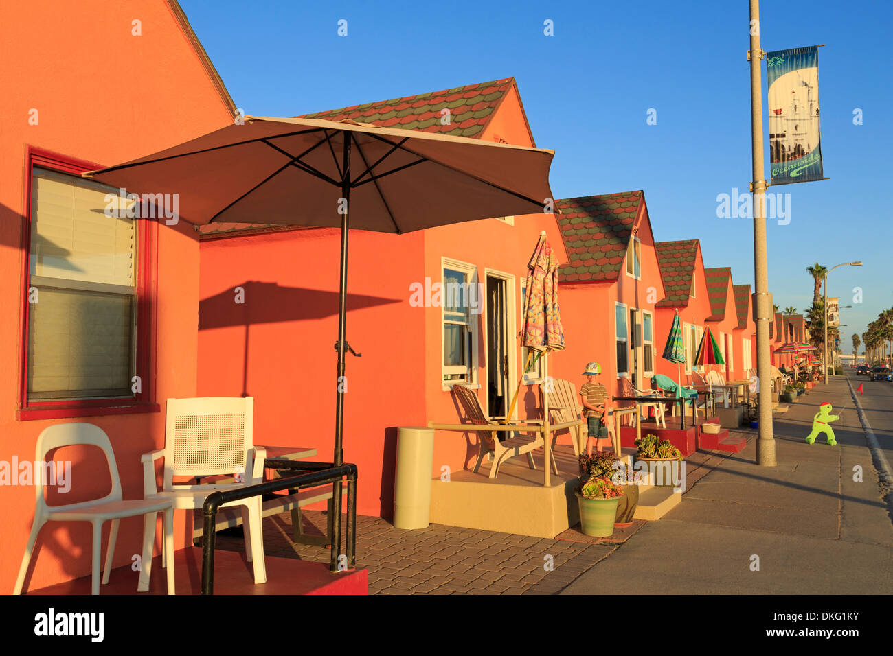Historic Roberts Cottages in Oceanside, California, United States of America, North America Stock Photo