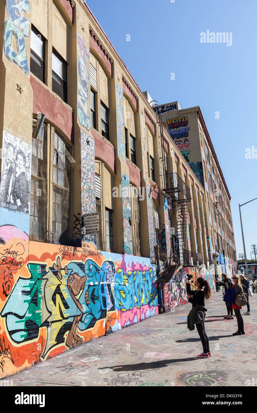 Five Pointz was a magnet for well-known graffiti artists, Long Island City, Queens, New York City. Demolished November 2013. Stock Photo