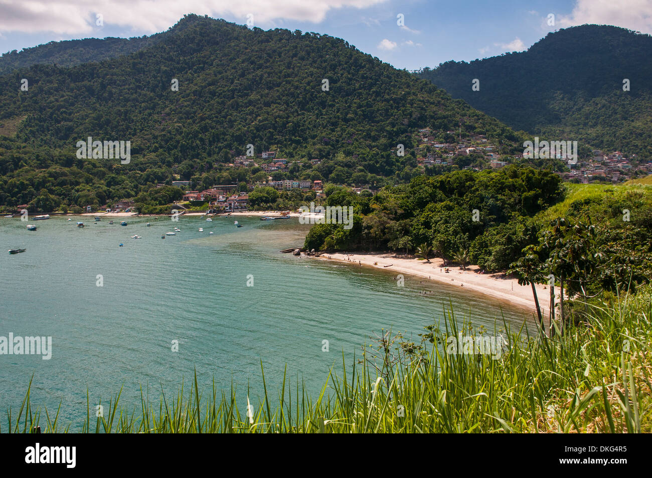 Little bay between Paraty and Rio de Janeiro, Brazil, South America Stock Photo