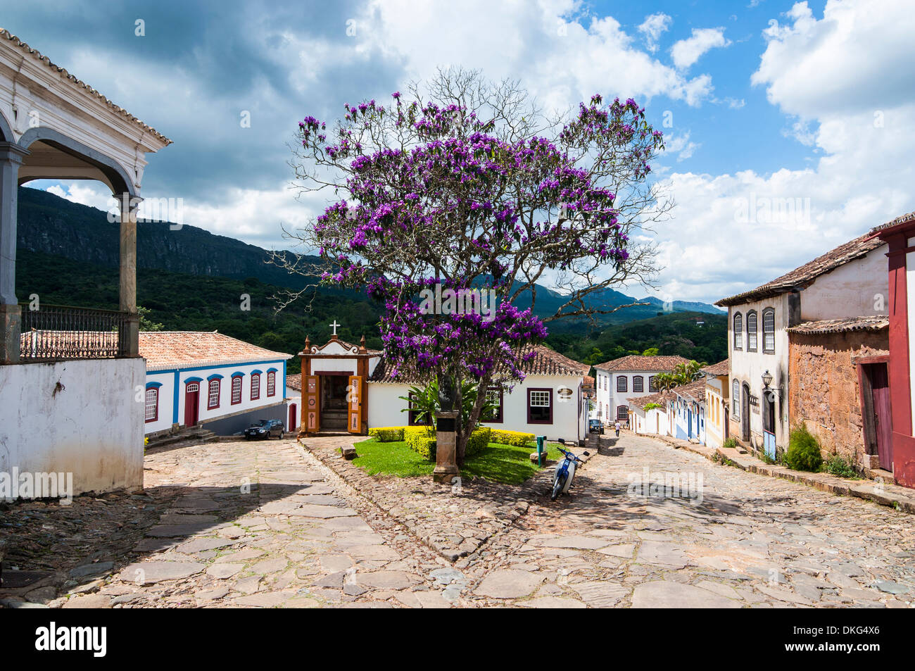 Historical mining town, Tiradentes, Minas Gerais, Brazil, South America Stock Photo