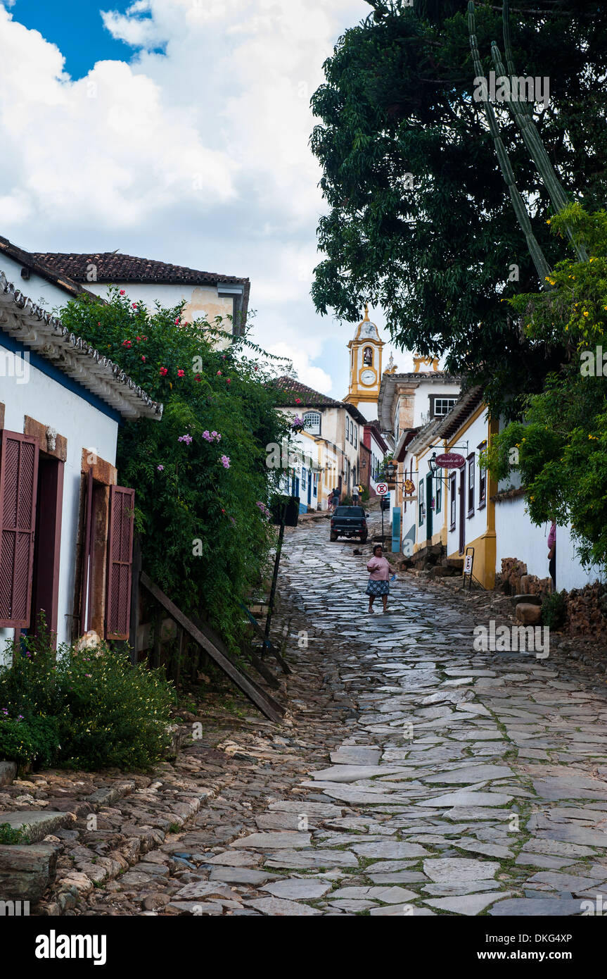 Historical mining town, Tiradentes, Minas Gerais, Brazil, South America Stock Photo