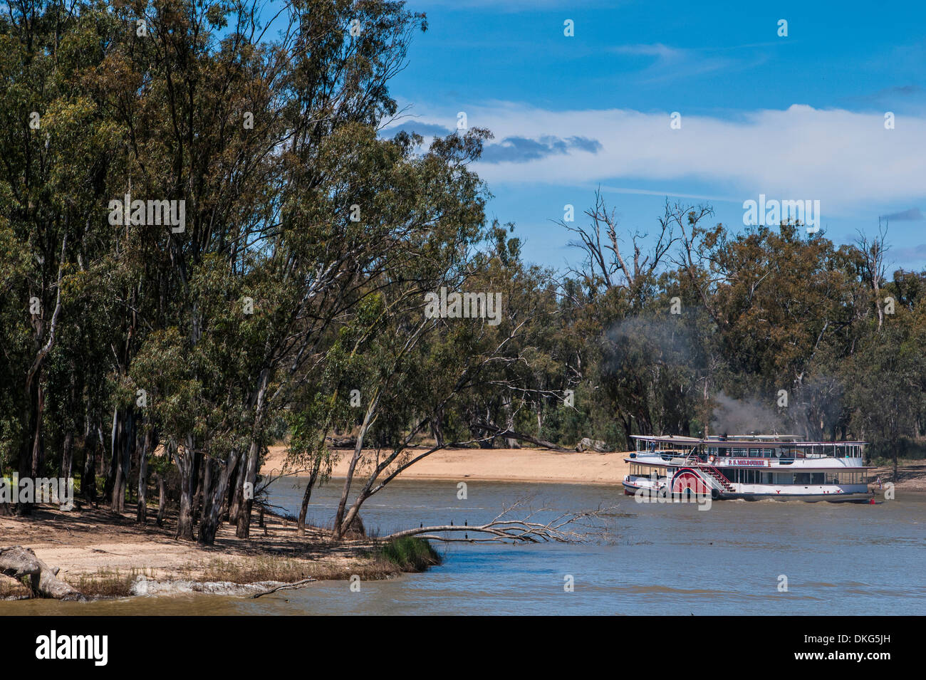 Old steam boat in Mildura on the Murray River, Victoria, Australia, Pacific Stock Photo