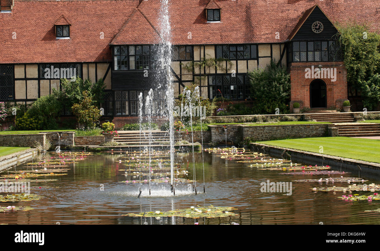 Waterlily Pond, Royal Horticultural Gardens Wisley, Woking, Surrey. Stock Photo