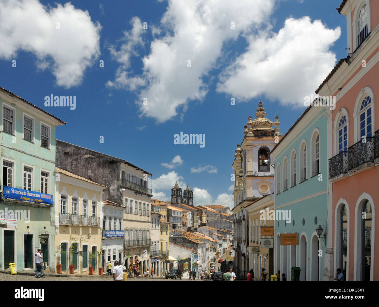 Brazil, Bahia, Salvador, Pelourinho: Largo do Pelourinho within Salvador de Bahia's historic centre. Stock Photo