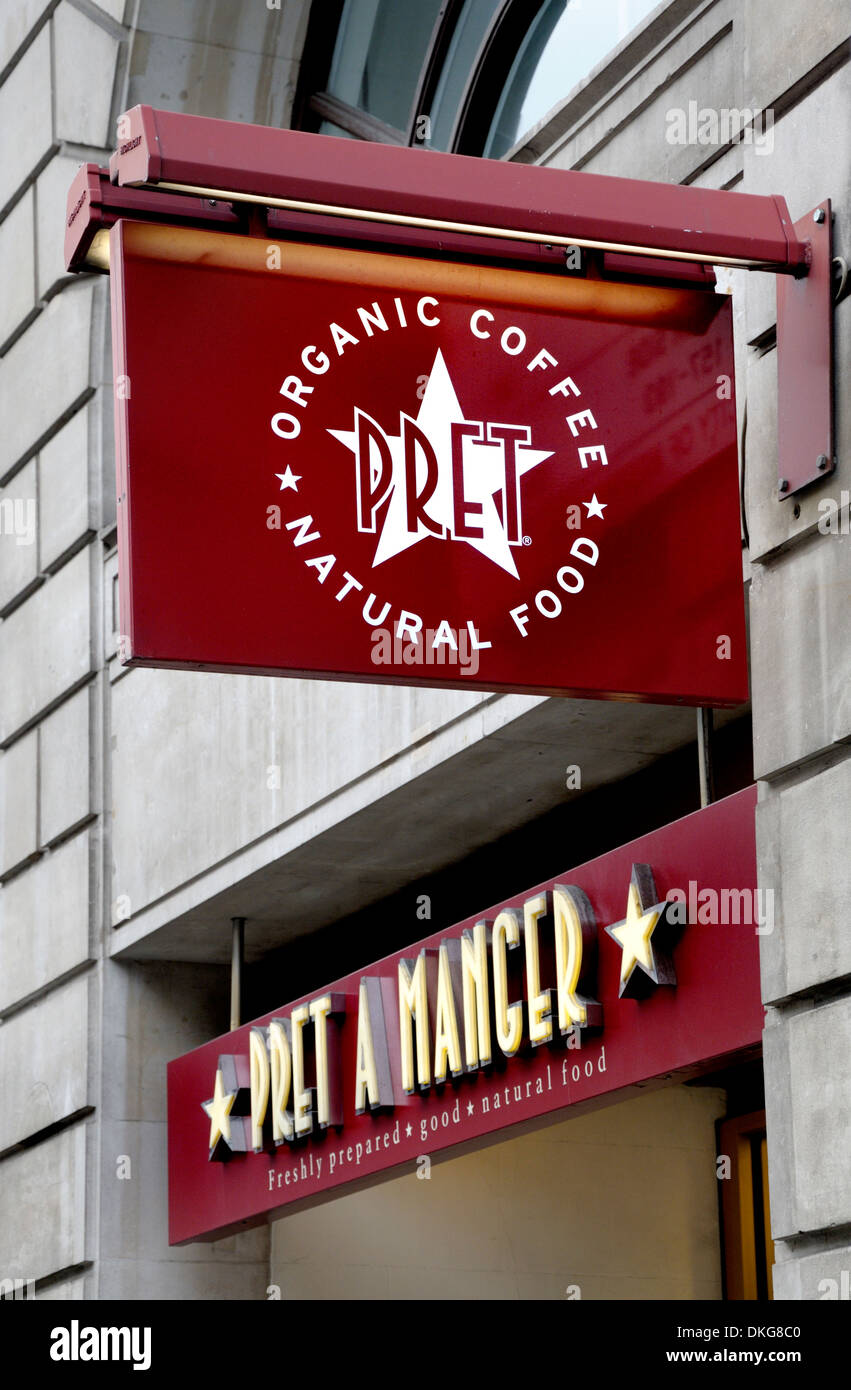 London, England, UK. Pret a Manger in Piccadilly Stock Photo