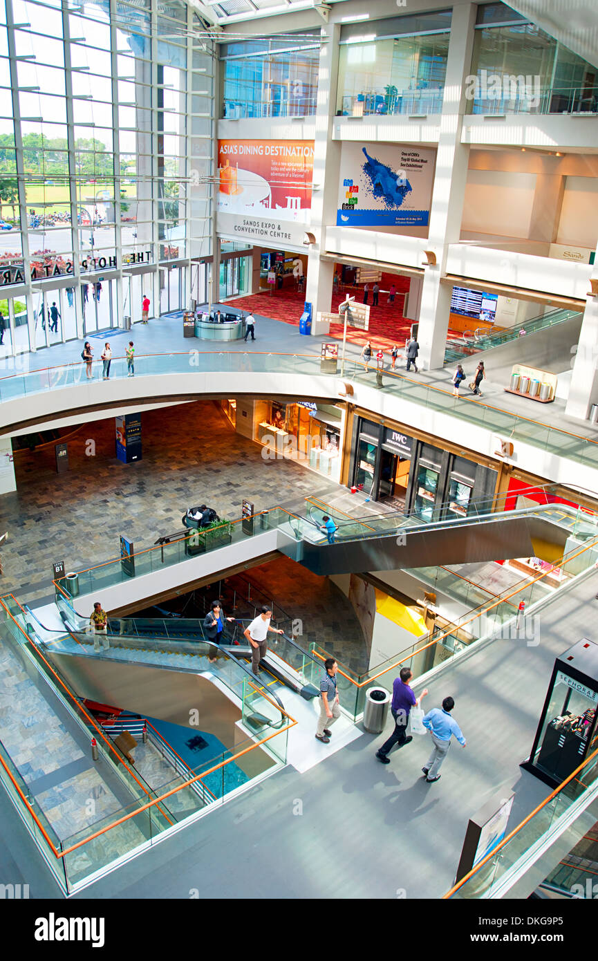 Shopping mall at Marina Bay Sands Resort in Singapore Stock Photo - Alamy