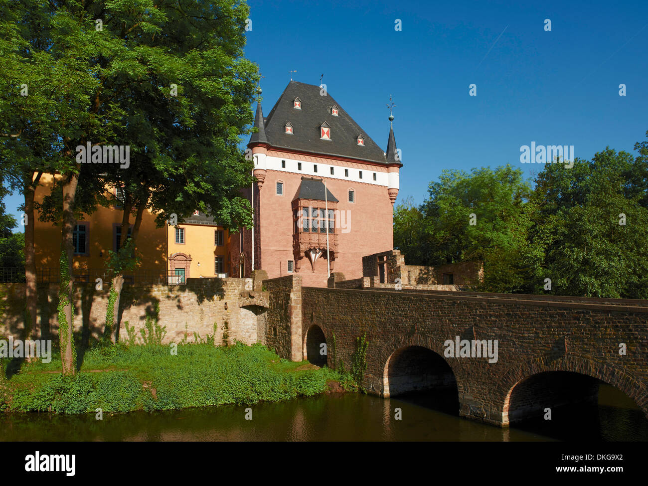 Burgau Castle, Dueren, North Rhine-Westphalia, Germany, Europe Stock Photo