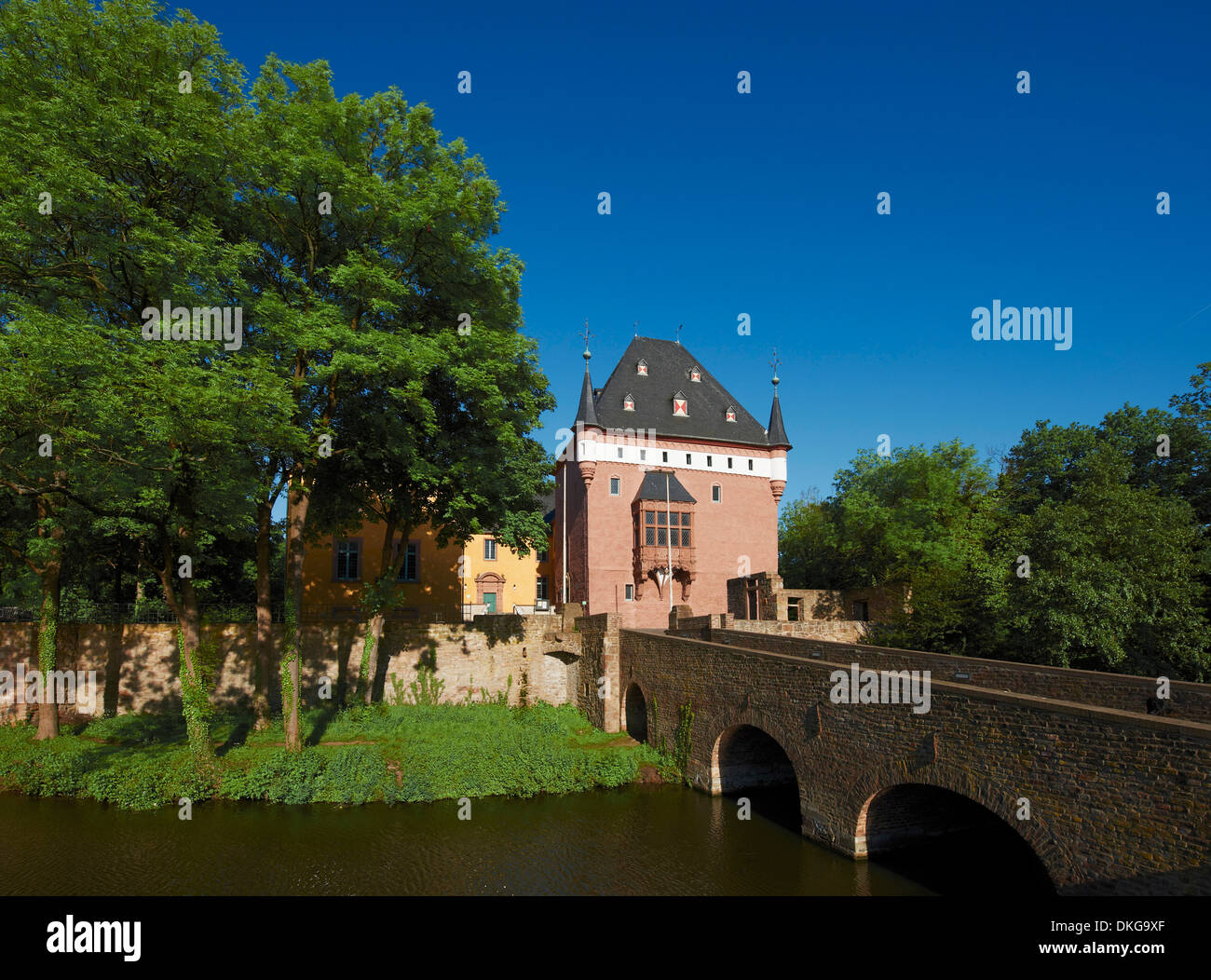 Burgau Castle, Dueren, North Rhine-Westphalia, Germany, Europe Stock Photo