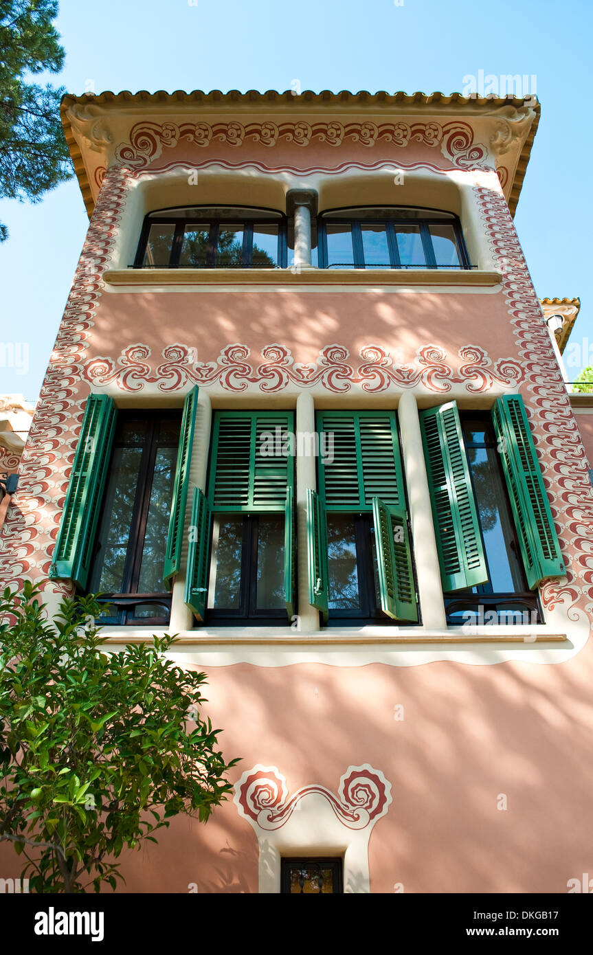 Gaudí House Museum - Casa Museu Gaudi, Park Guell, Barcelona, Catalonia, Spain Stock Photo