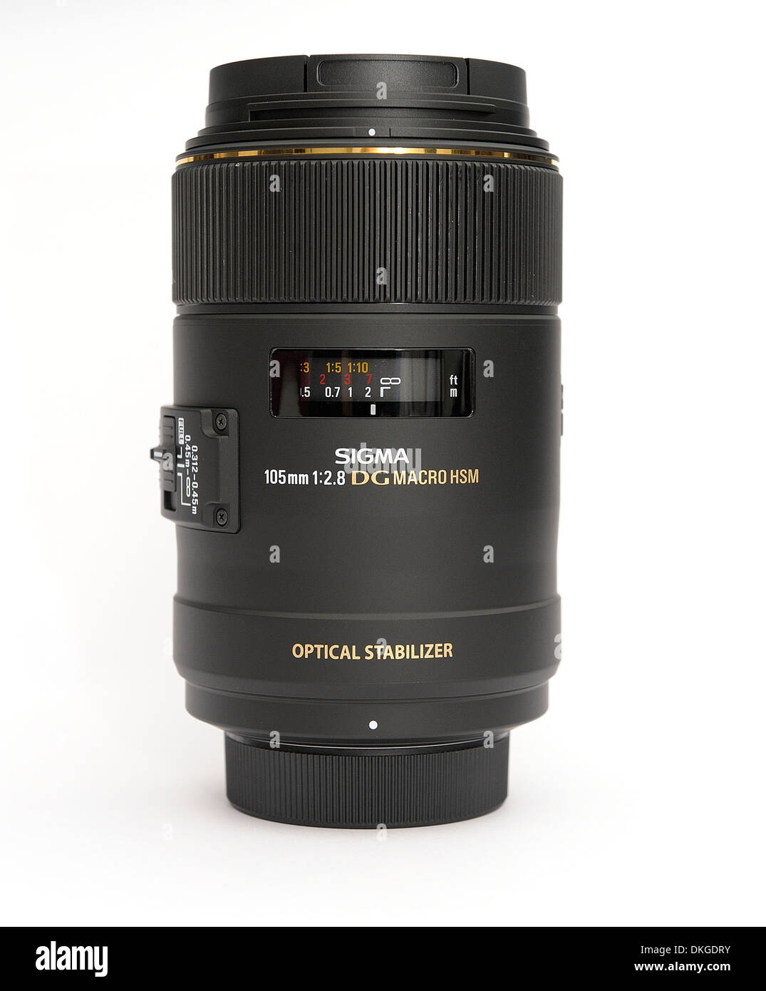 Sigma 105mm f2.8 Macro EX DG OS HSM Nikon Fit lens Stock Photo