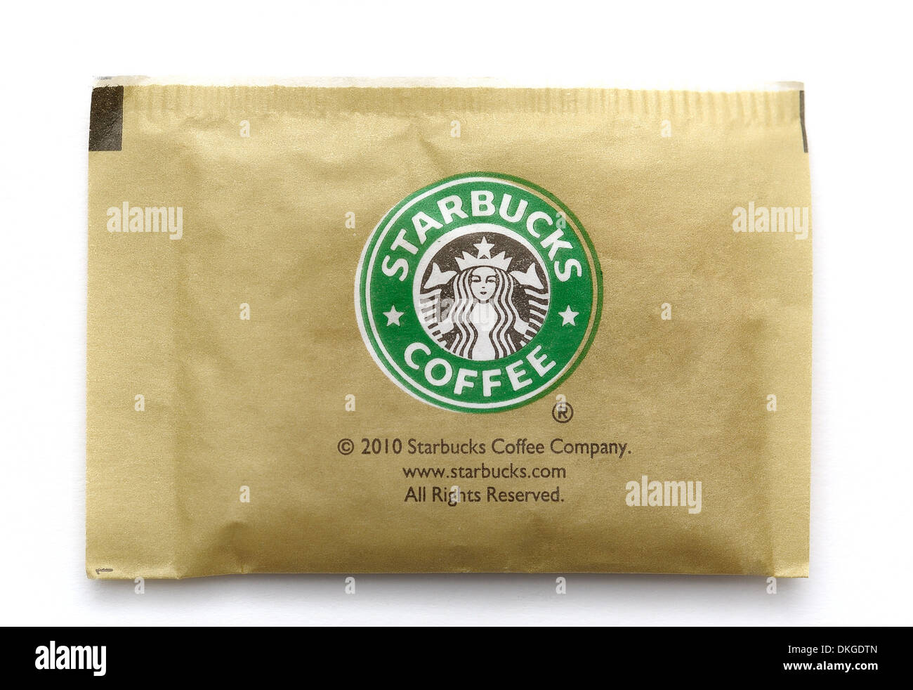 Sachet of brown sugar from a Starbucks coffee house Stock Photo Alamy