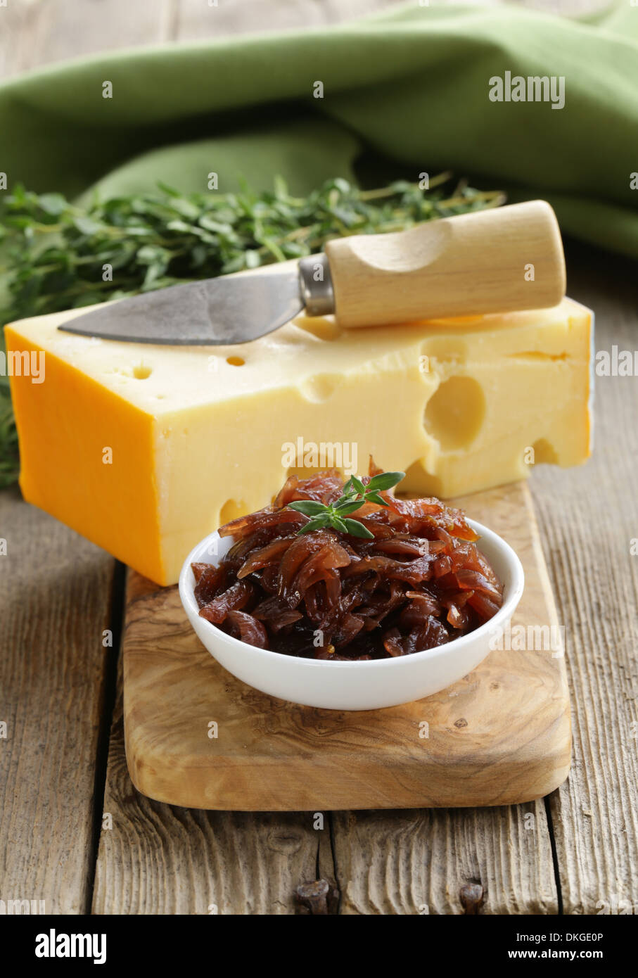 red onion marmalade with thyme French cuisine Stock Photo Alamy
