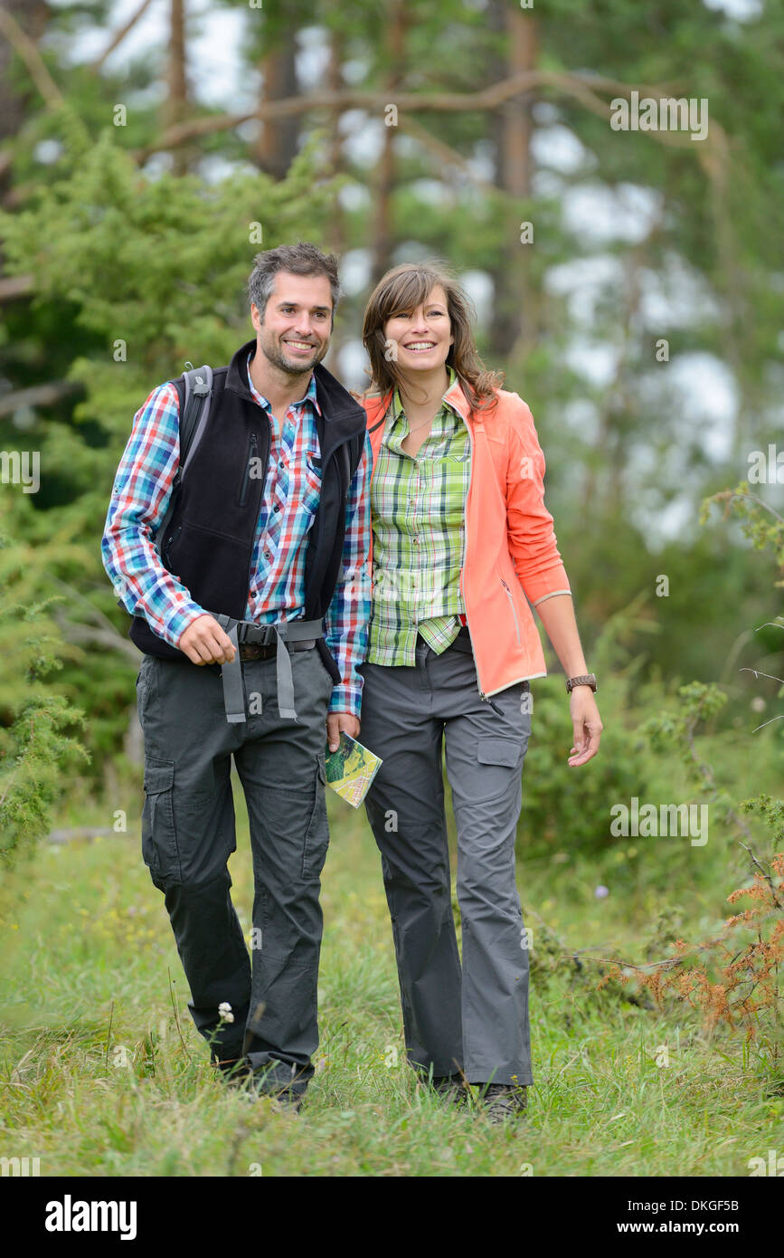 Couple on a hiking tour Stock Photo